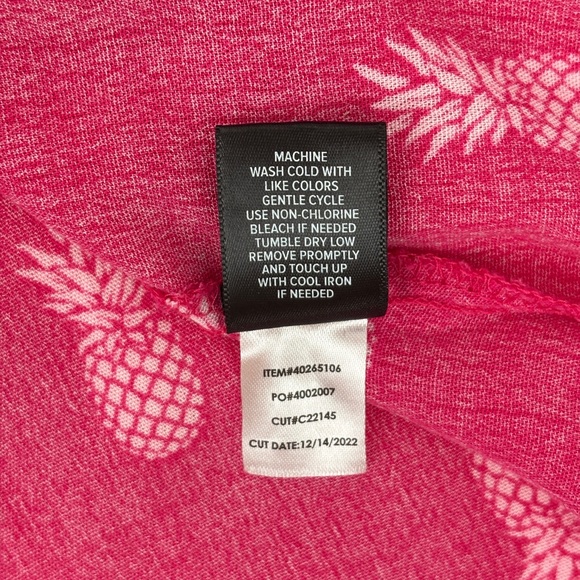 Torrid Harper Pink Pineapples Sleeveless Pullover Gauze Blouse Size XL - Picture 8 of 9